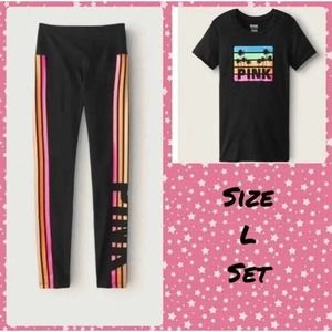 NWT VS PINK Tropical Rainbow Shine Set